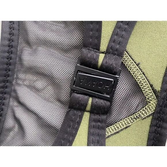Hoaka Swimwear Bikini Top Neoprene Mesh Army Green Black Women’s Sz S+ - Picture 7 of 10